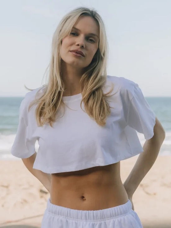 Daily Drills Tops - Daily Drills White Soft Cropped Tee